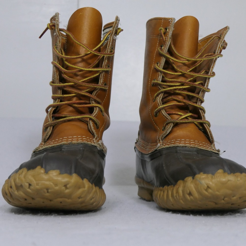 LL Bean Womens Duck Boots 9 Brown Tan 8 Inch Bean Boots Heritage Vintage Granola
